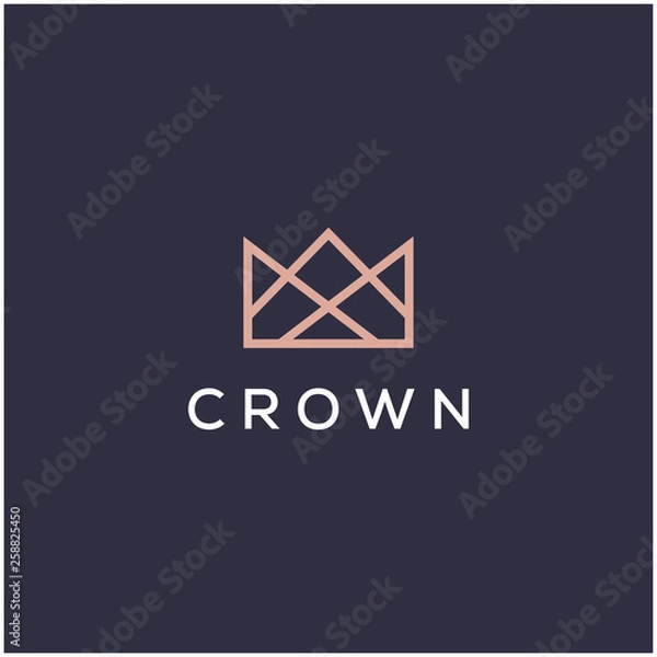 Fototapeta crown logo design