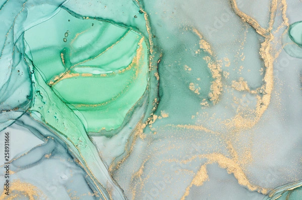 Fototapeta  Abstract colorful background, wallpaper. Mixing acrylic paints. Modern art. Marble texture. Alcohol ink colors  translucent