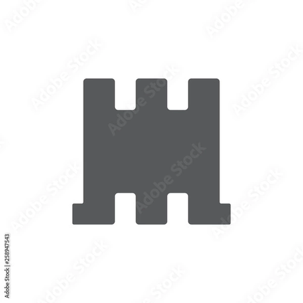 Obraz abstract letter m castle design logo vector