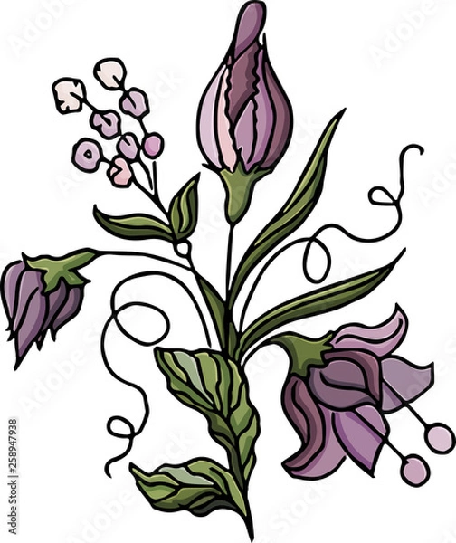 Obraz Beautiful flower vector illustration