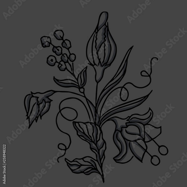 Obraz Flowers, spring. Vector illustration.