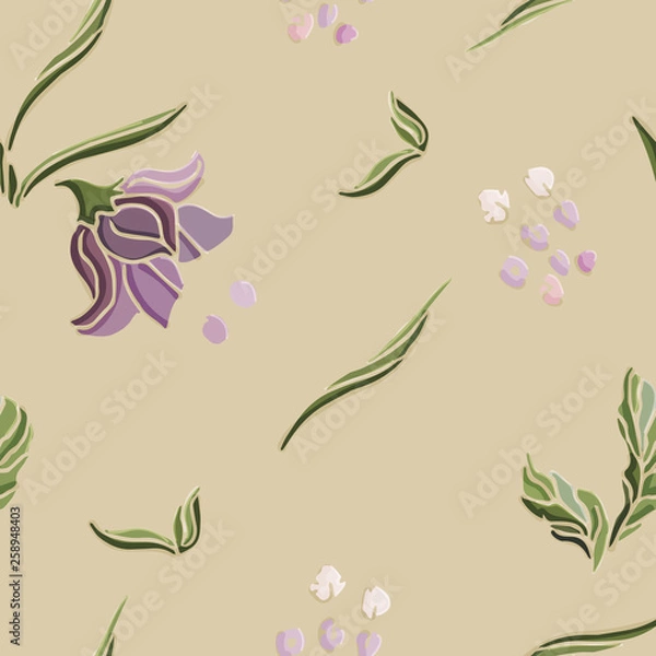Obraz Flowers.Lovely seamless pattern. Vector illustration.