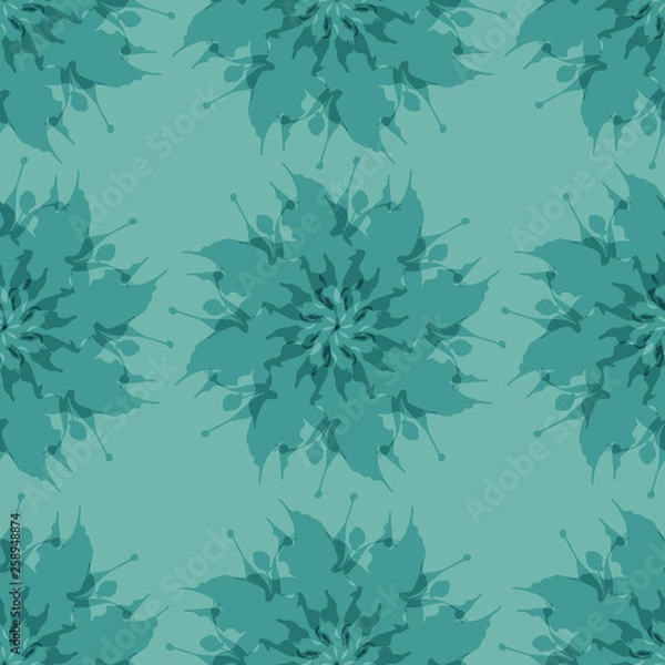 Obraz Beautiful seamless pattern.Flower imprint. Vector illustration.