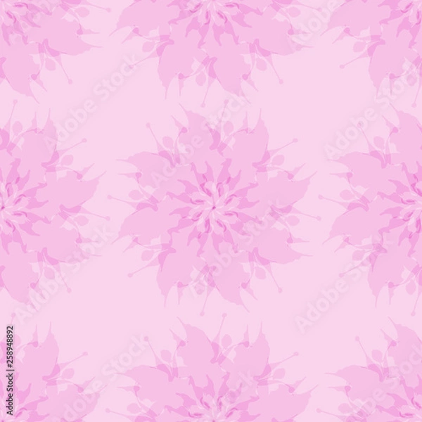Obraz Beautiful seamless pattern.Flower imprint. Vector illustration.