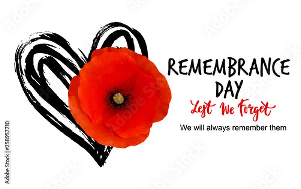 Obraz Remembrance day vector poster design