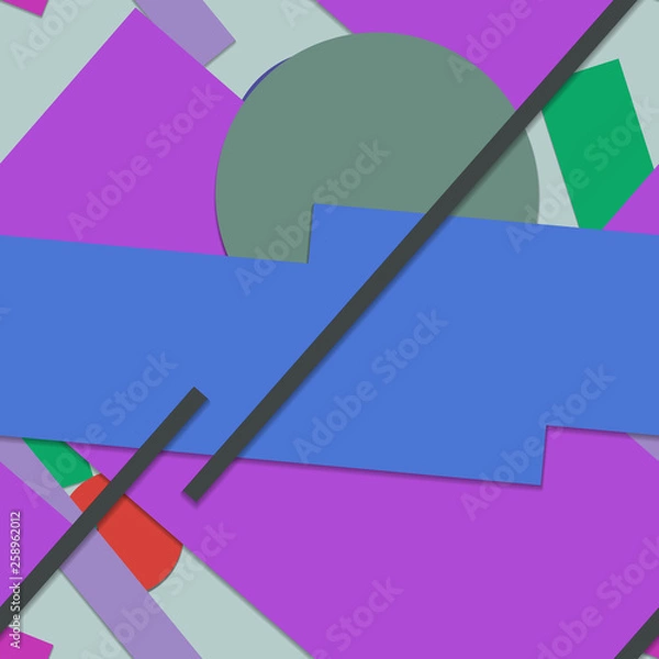 Fototapeta Flat material design - Creative vector trend seamless