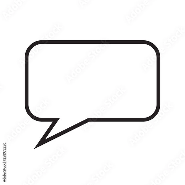 Fototapeta speech bubble message icon on white, stock vector