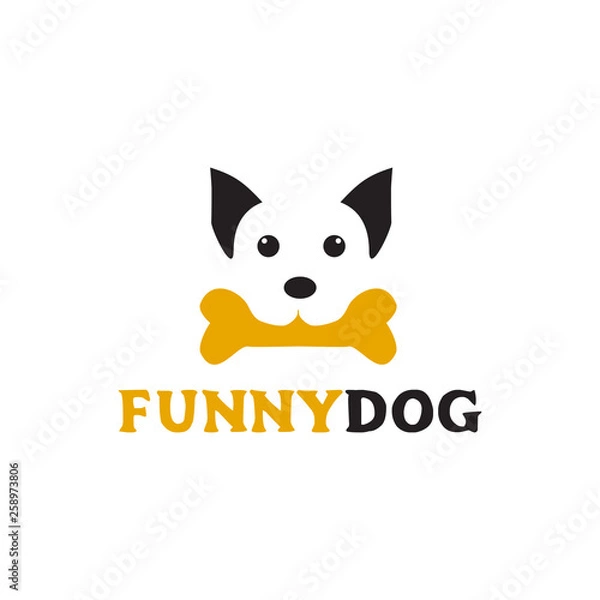 Fototapeta Dog logo icon design vector template