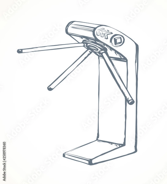 Fototapeta Turnstile. Vector drawing