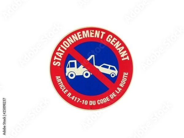 Obraz Znak odstraszający parking