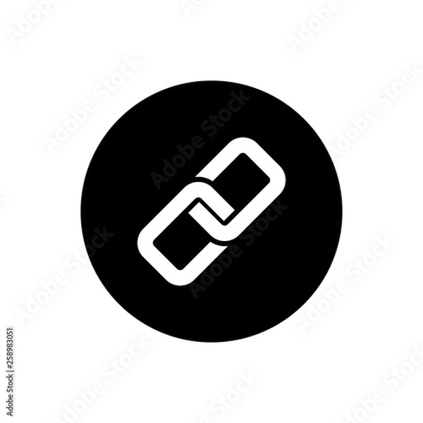 Fototapeta Link icon vector. Hyperlink chain symbol