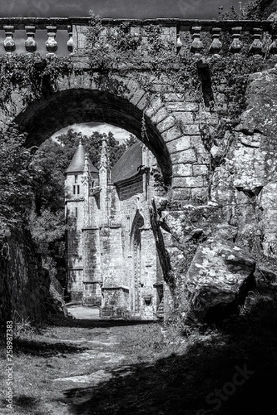 Obraz black and white castle