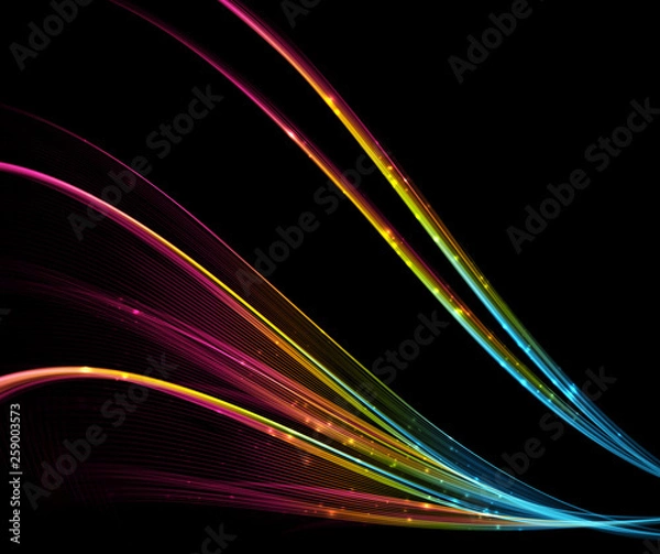 Obraz Abstract light wave futuristic background. Modern colorful flow. Art design for vector illustration.