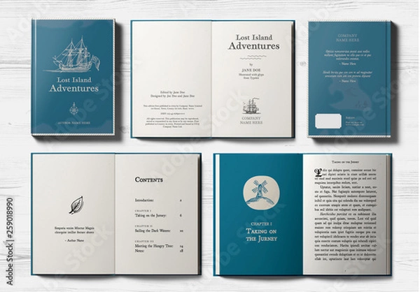 Obraz Classic Style Book with Illustration Elements