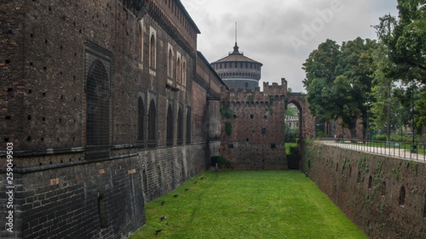 Obraz castle trench with inner wall and defense wall
