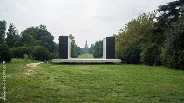 Obraz huge stage in park view at castle
