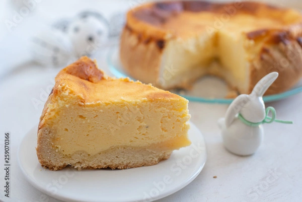 Fototapeta home made Easter Cheesecake