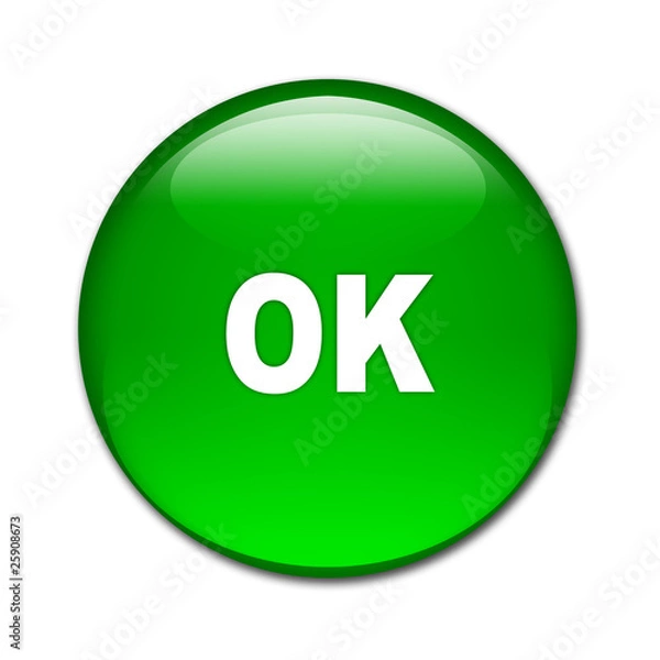 Fototapeta Boton brillante texto OK