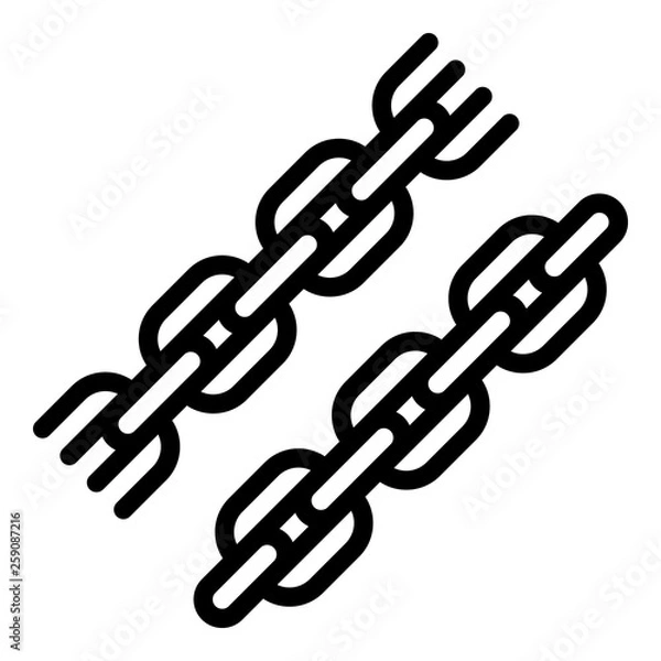 Fototapeta Metal chain icon. Outline metal chain vector icon for web design isolated on white background