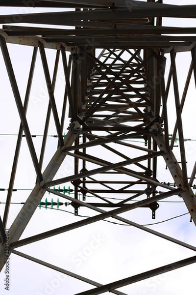 Fototapeta electric pole close up