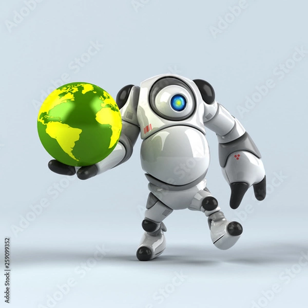 Fototapeta Big robot - 3D Illustration