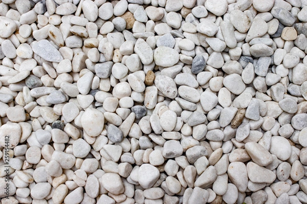 Obraz white rounded gravel