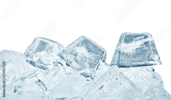 Obraz ice cubes on white background