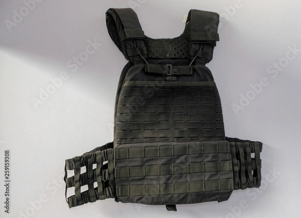 Fototapeta Bullet proof vest for security forces at display