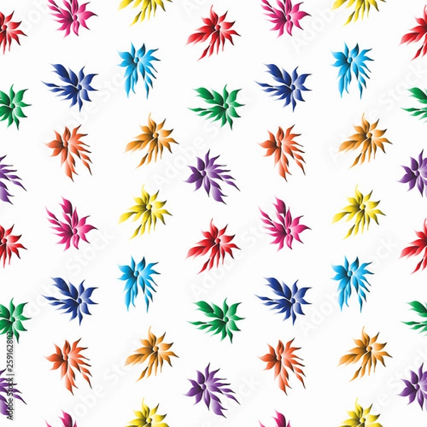 Fototapeta flowers abstract seamless pattern for your design