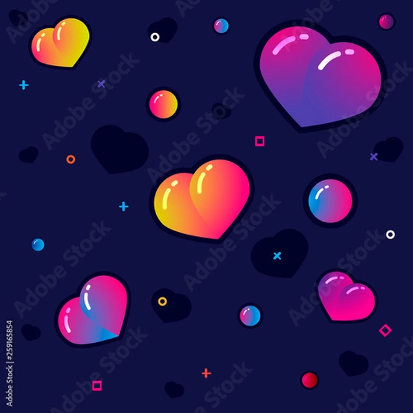 Obraz Abstract Background. Valentines Day. Vector Illustration