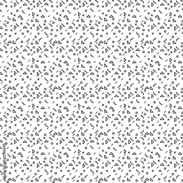 Obraz Abstract Seemles Pattern. Hipster Style. White Background. Vector Illustration