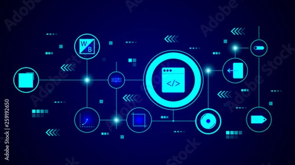 Fototapeta browser web icon. From web set