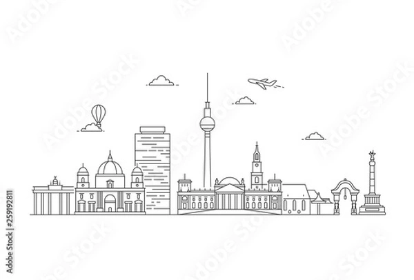 Fototapeta Berlin skyline. Vector illustration