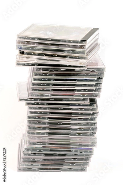 Obraz stos płyt CD
