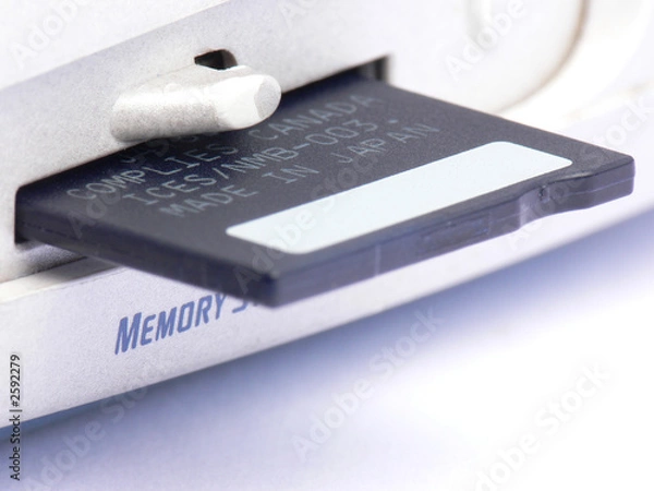 Fototapeta memory card and slot