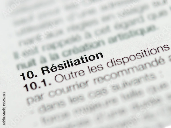 Obraz résiliation