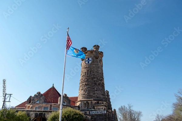 Obraz Santa Fe Tower and Flags
