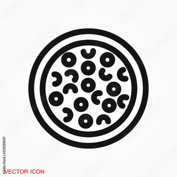 Fototapeta pizza icon vector sign symbol for design