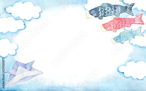 Obraz こいのぼりのこどもの日フレーム