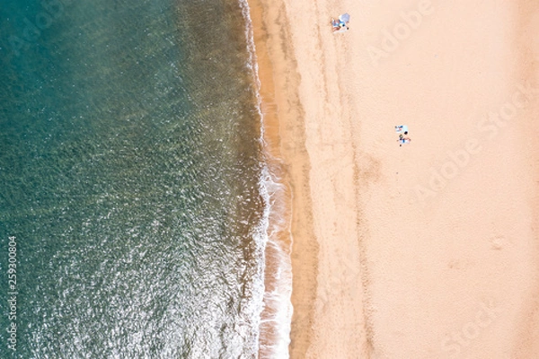 Fototapeta Summer photo of beach and blue ocean. Gran Canaria landscape. 
