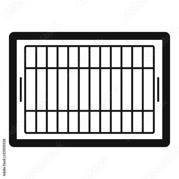 Fototapeta American football field icon. Simple illustration of american football field vector icon for web design isolated on white background
