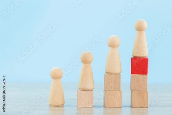 Fototapeta Human resource management, finding business people and business team With business leader concepts-Image.