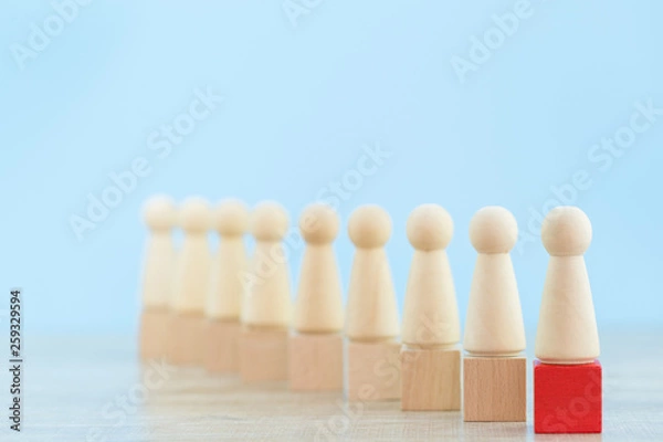 Fototapeta Human resource management, finding business people and business team With business leader concepts-Image.