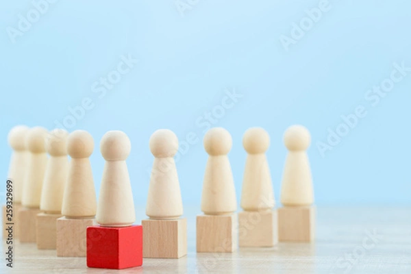 Fototapeta Human resource management, finding business people and business team With business leader concepts-Image.