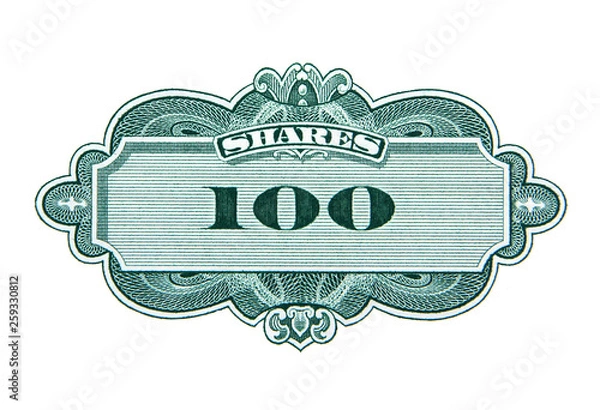 Obraz One hundred shares decorative element
