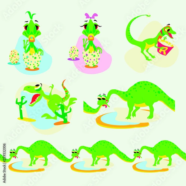 Fototapeta estampas remeras dinosaurios