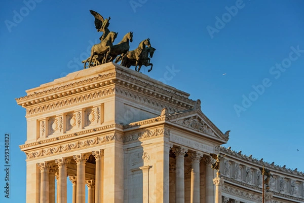 Obraz Vittoriano monument building with statue in Rome