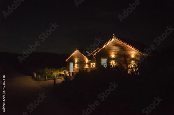 Obraz Pretty houses at night