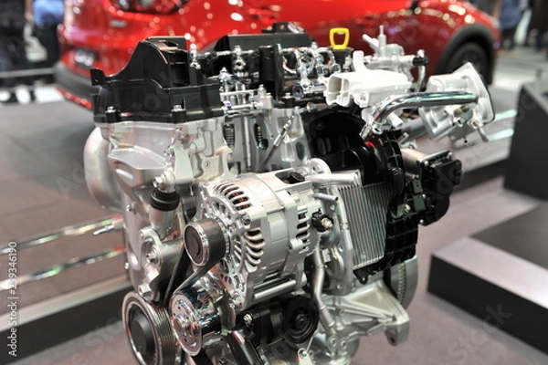 Fototapeta engine car close-up