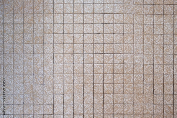 Obraz 1970s Small Square Beige Bathroom Tiles